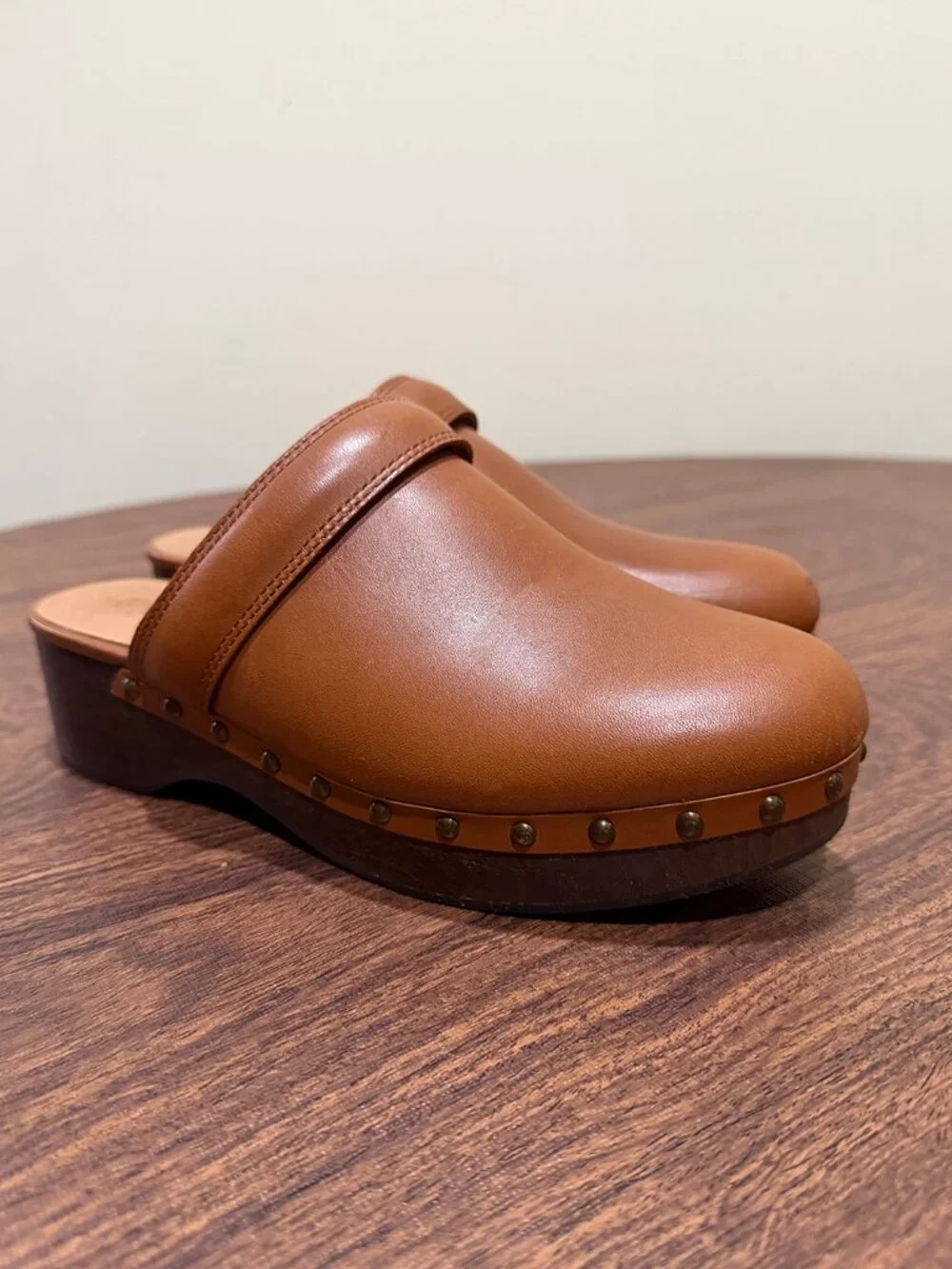 Madewell The Cecily Clog in Oiled Leather Size 6.5 - Picture 2 of 7